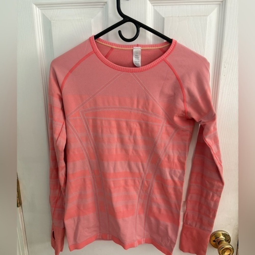 Ivivva Lululemon Girls Peach Pink Athletic Top 14